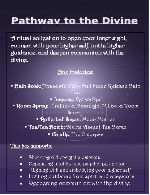 Pathway to the Divine Intention Box – Intuitive Awakening & Higher Connection Ritual Set