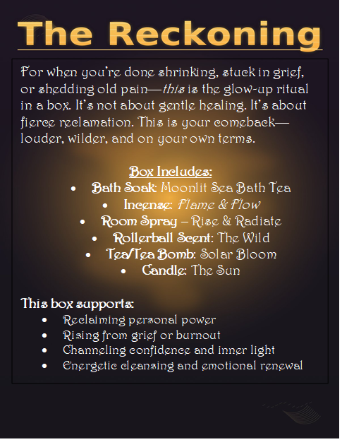 The Reckoning Intention Box – Fierce Reclamation & Renewal Ritual Set